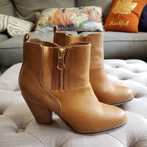 Aldo Gytha Stacked Heel Cognac Bootie